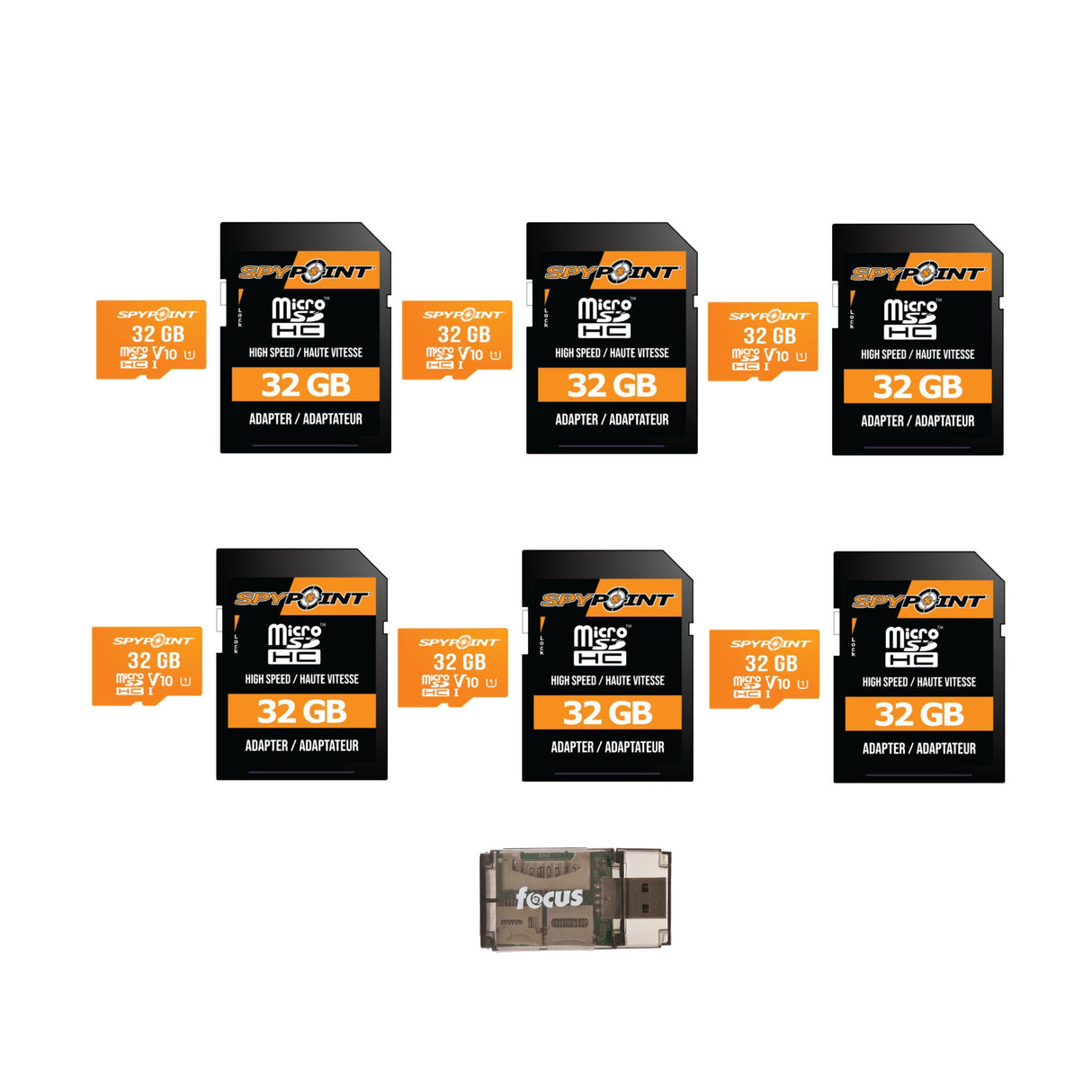 Spypoint MicroSD-32GB Memory Card (6-Pack) with Reader Bundle