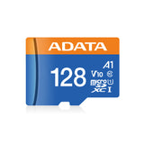 ADATA Premier 128GB MicroSDXC/SDHC UHS-I V10 A1 Waterproof Highly-resistant Memory Card with Adapter