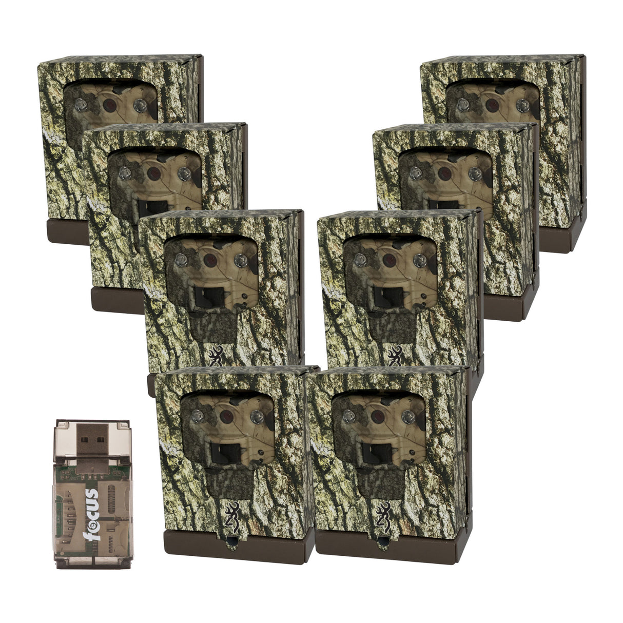 Browning Trail Cameras Sub-Micro Security Box (8-Pack) Bundle with Card Reader