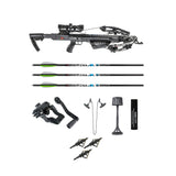 Killer Instinct Burner 415 Crossbow (Gray Camo) with Crank & Broadheads Bundle