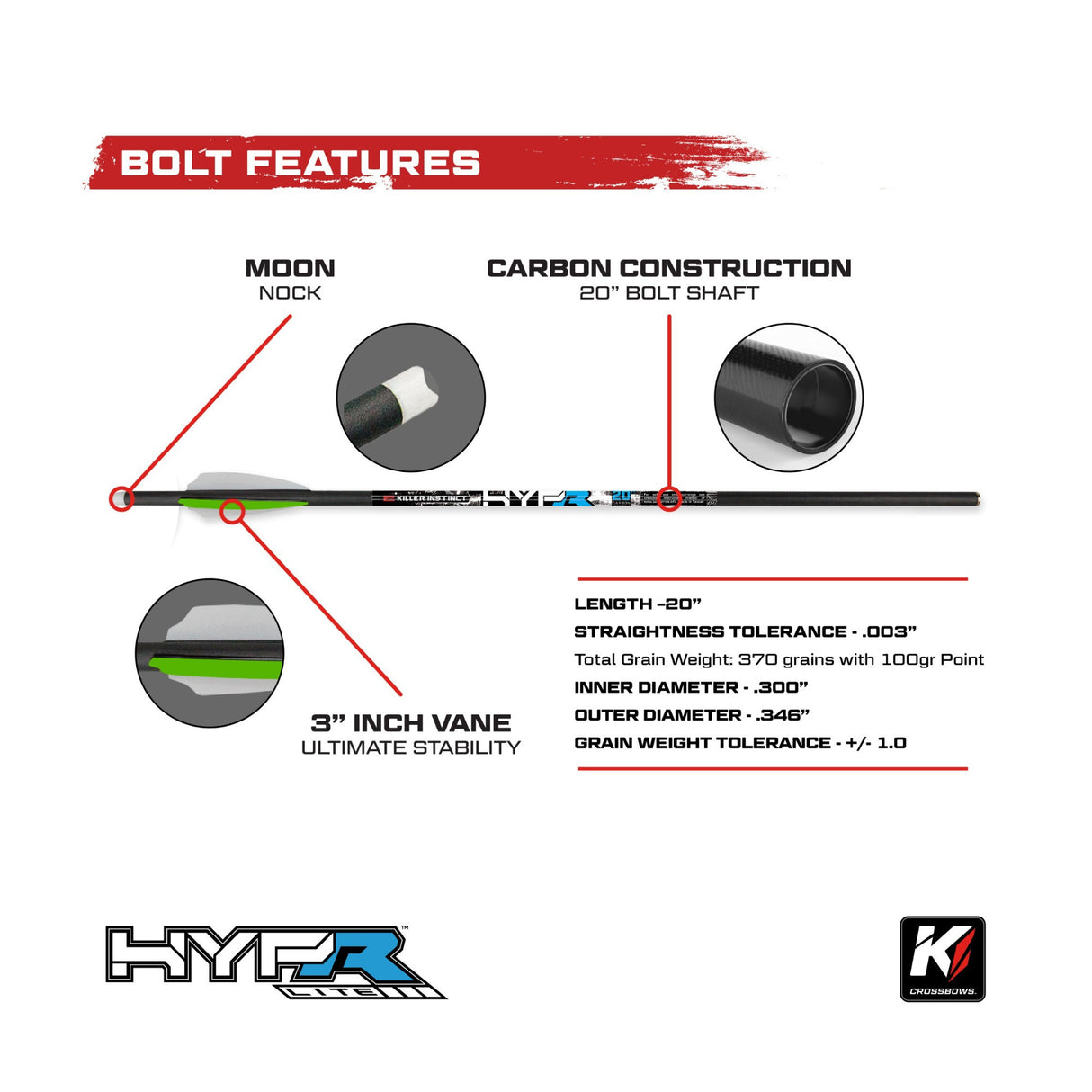 Killer Instinct Rapid 420 Crossbow with Crank and Broadheads Bundle