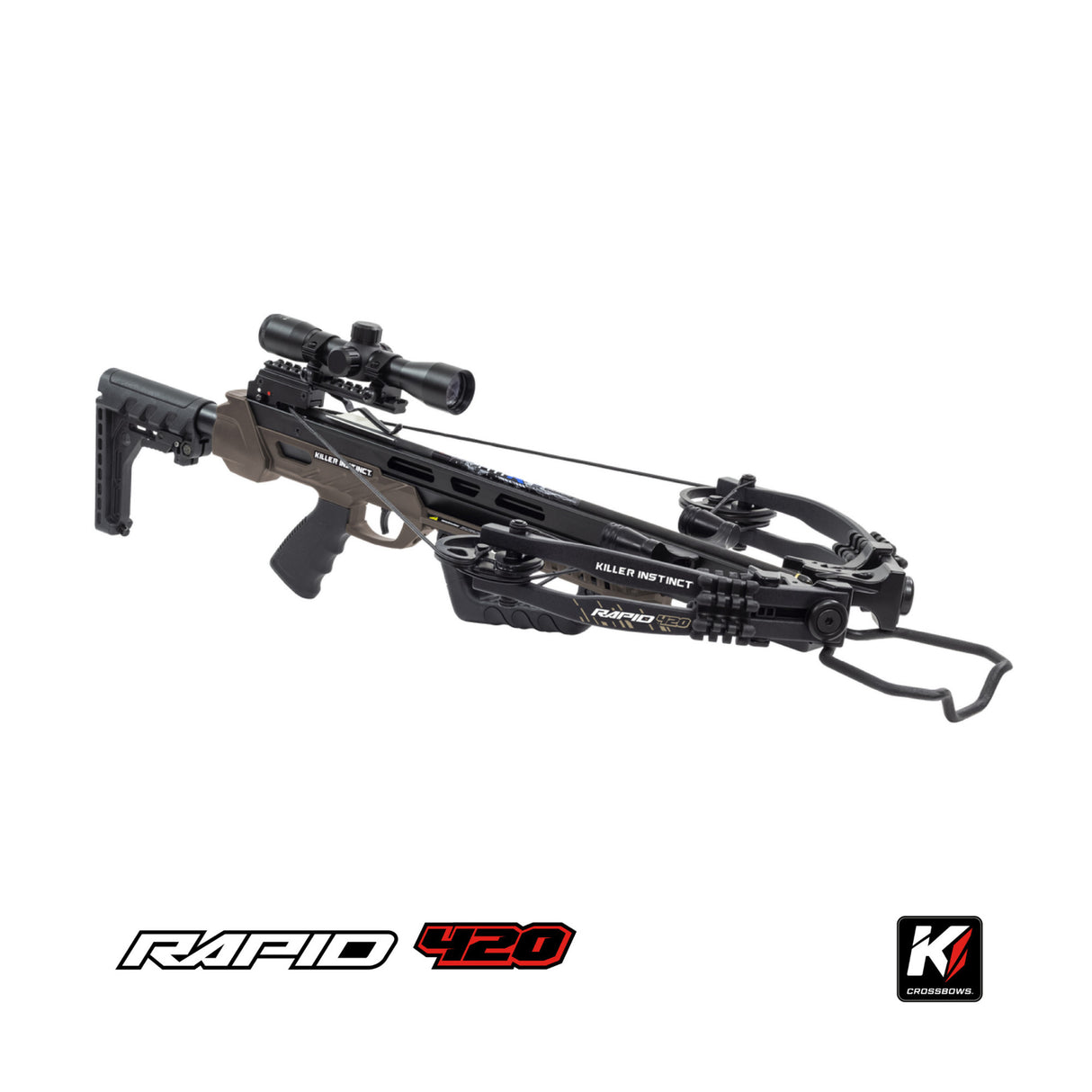Killer Instinct Rapid 420 Crossbow Kit with Case and Broadheads Bundle