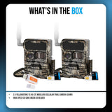 Yellowstone Y2 4G-LTE Wide Lens Cellular Trail Camera (2-Pack) Bundle with Card Reader