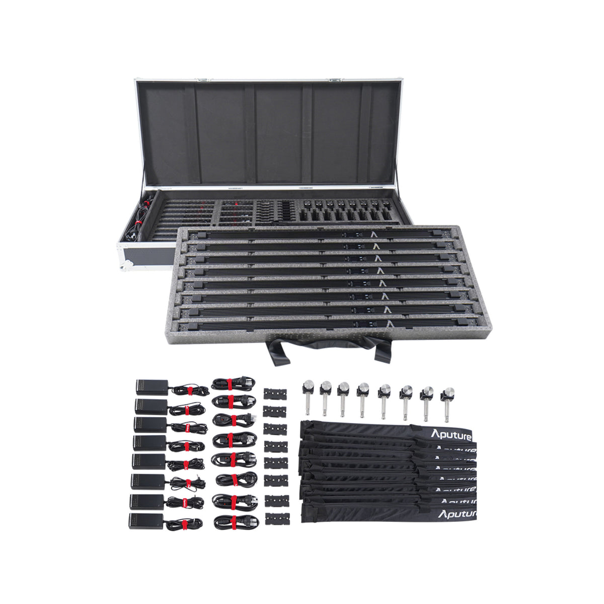 Aputure INFINIBAR PB12 RGBWW LED Pixel Bar 8-Light Kit with Sturdy Flight Case and Accessories
