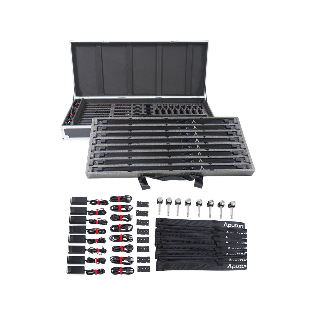 Aputure INFINIBAR PB12 RGBWW LED Pixel Bar 8-Light Kit with Sturdy Flight Case and Accessories