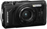 OM SYSTEM Tough TG-7 Digital Camera (Black) Bundle with 128GB Card, HDMI Cable & Accessories