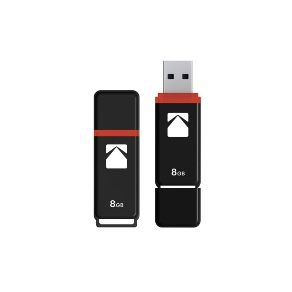 Kodak 8GB USB 2.0 Flash Drive Classic K102 (10-Pack) Bundle with Keyrings