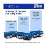 Brother ATN830XL Black High-Yield Toner Cartridge 4-Pack Bundle with 4-Port USB Hub and Flash Drive