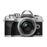 OM System OM-D E-M10 Mark IV Mirrorless Camera with 14-42mm EZ Lens (Silver) Bundle with Accessories