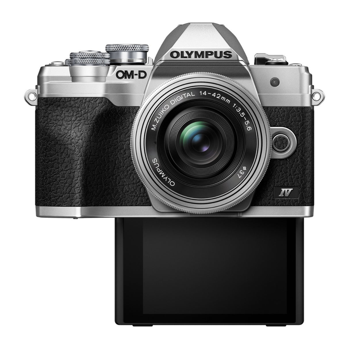 OM System OM-D E-M10 Mark IV Mirrorless Camera with 14-42mm EZ Lens (Silver) Bundle with Accessories