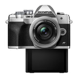 OM System OM-D E-M10 Mark IV Camera with 14-42mm EZ Lens (Silver) Bundle with 128GB Memory Card