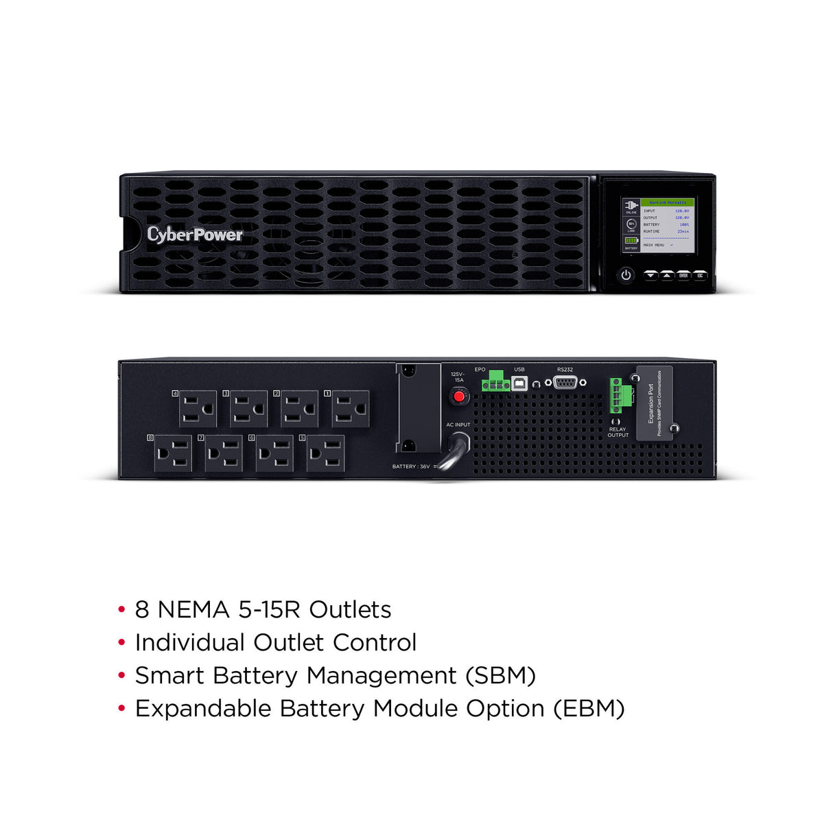CyberPower OL1K5RTHD Smart App Online Rack/Tower UPS - 1500VA/1350W