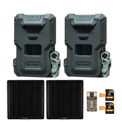Spypoint FLEX-M2 32MP Trail Camera (2-Pack) with Solar Panel, Memory Card and Card Reader Bundle
