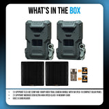 Spypoint FLEX-M2 32MP Trail Camera (2-Pack) with Solar Panel, Memory Card and Card Reader Bundle