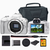 Canon EOS R50 Mirrorless Camera with Memory Card and Gadget Bag Bundle