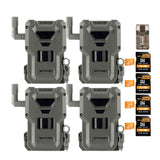 Spypoint FLEX-M2 Trail Camera (4-Pack) with Memory Card and Card Reader Bundle