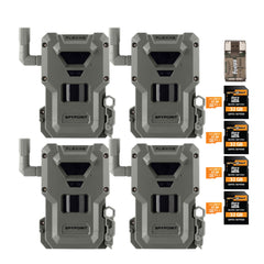 Spypoint FLEX-M2 Trail Camera (4-Pack) with Memory Card and Card Reader Bundle