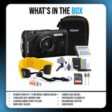 OM SYSTEM Tough TG-7 Digital Camera (Black) Bundle with 128GB Card, HDMI Cable & Accessories