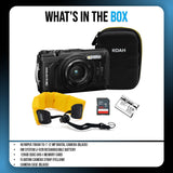 OM SYSTEM Tough TG-7 Digital Camera (Black) Bundle with 128GB Memory Card, Battery and Accessories