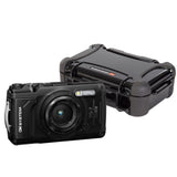 OM SYSTEM Tough TG-7 Digital Camera (Black) Bundle with Waterproof Hard Case