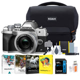 OM System OM-D E-M10 Mark IV Mirrorless Camera with 14-42mm EZ Lens (Silver) Bundle with Accessories