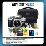 OM System OM-D E-M10 Mark IV Mirrorless Camera with 14-42mm EZ Lens (Silver) Bundle with Accessories