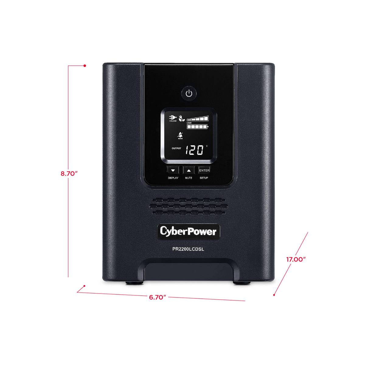 CyberPower PR2200LCDSL Smart App Sinewave Mini-Tower UPS System (2070VA/1980W)