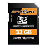 Spypoint 10-Watt Solar Panel for Trail Camera (4-Pack) Bundle with 32GB Memory Card and Reader