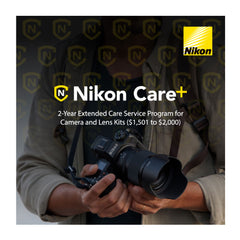 Nikon Care+ 2-Year Extended Warranty Plan for Cameras and Lenses Kit ($1,501-$2,000)