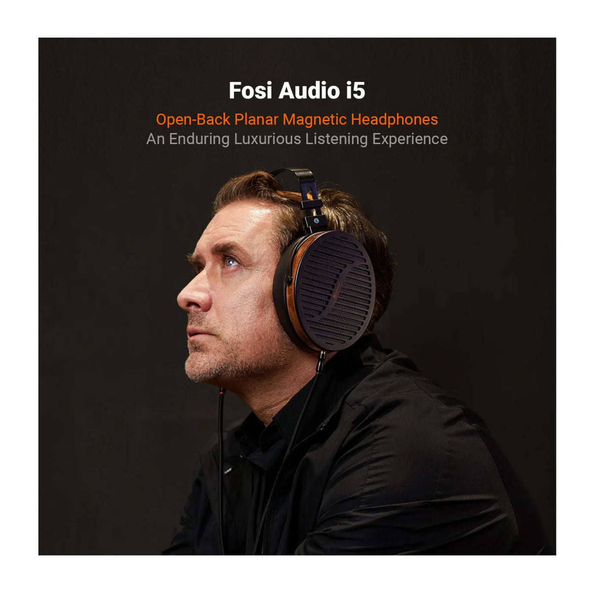 Fosi Audio i5 Open-Back Planar Magnetic Headphones with Suede Leather Headband (Open Box)
