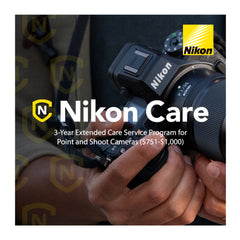 Nikon Care 3-Year Extended Warranty for Point and Shoot Cameras ($751-$1,000)