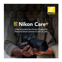 Nikon Care+ 2-Year Extended Warranty for Point and Shoot Cameras ($1,001-$1,250)