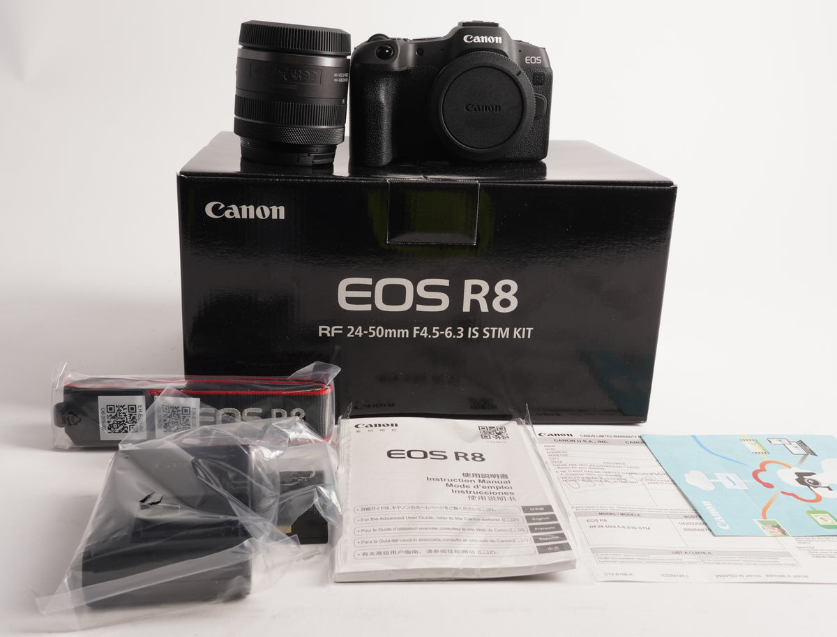 Canon EOS R8 Mirrorless Camera with RF 24-50mm f/4.5-6.3 IS STM Lens