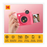 KODAK Smile+ Digital Instant Print Camera with Effect-changing Lens (Fuschia)