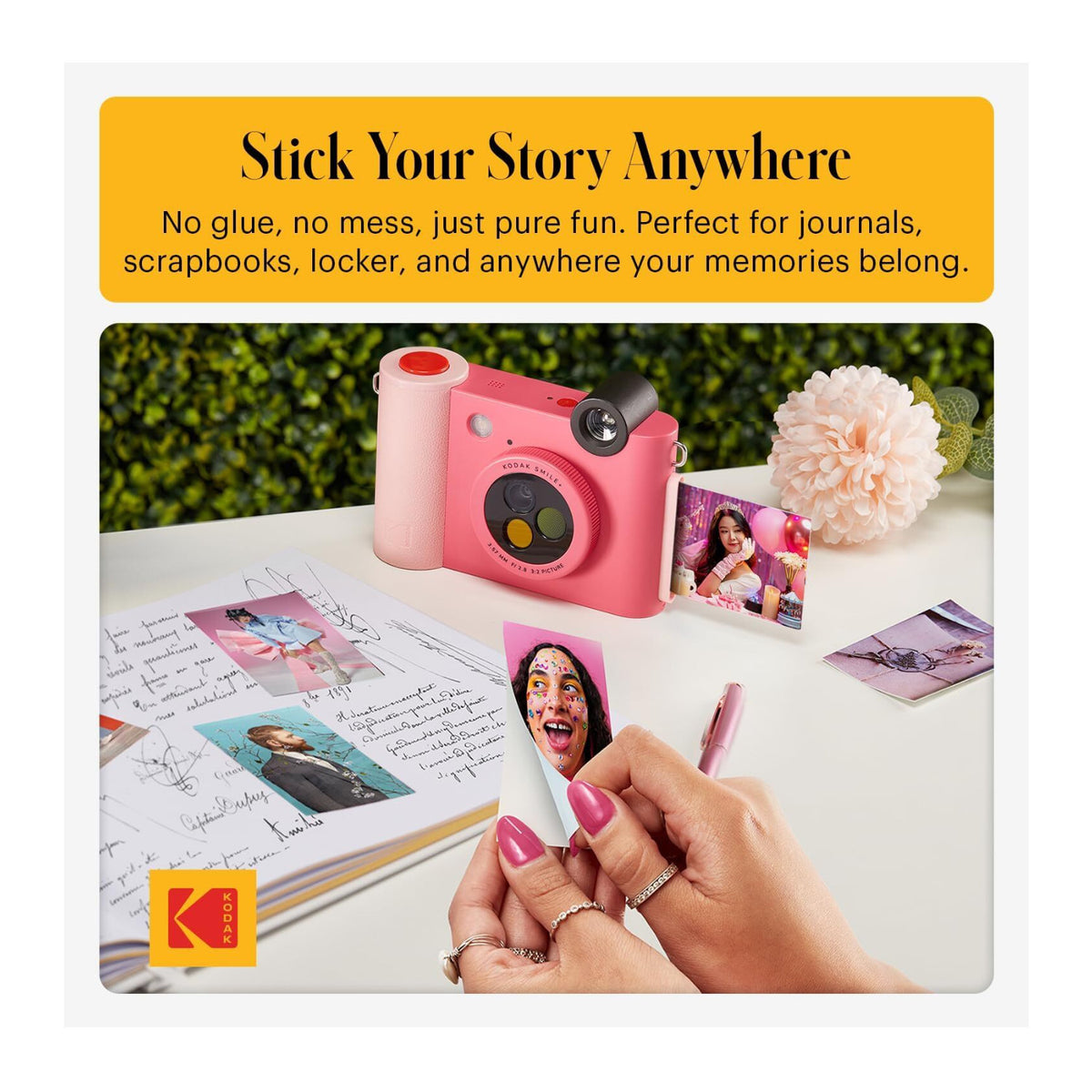 KODAK Smile+ Digital Instant Print Camera with Effect-changing Lens (Fuschia)