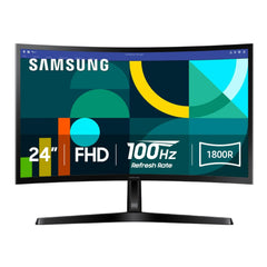 Samsung Essential S3 S36GD 24-Inch FHD 1800R Curved Monitor (Black)