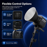 Amaran Ray 360c Full-Color COB Video Light (US) Bundle with Fresnel Light Modifier