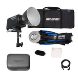 Amaran Ray 360c Full-Color COB Video Light (US) Bundle with 2' Octagonal Bowens Mount Softbox