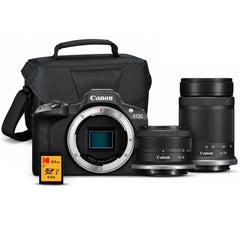 Canon EOS R50 Mirrorless Camera with 18-45mm and 55-210mm Lenses Bundle