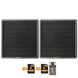 Spypoint 10-Watt Solar Panel for Trail Camera (2-Pack) Bundle with 32GB Memory Card and Reader