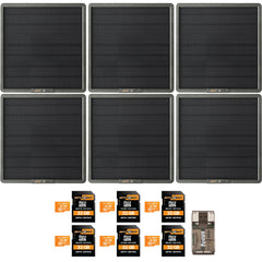 Spypoint 10-Watt Solar Panel for Trail Camera (6-Pack) Bundle with 32GB Memory Card and Reader