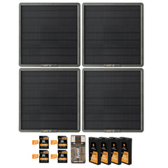 Spypoint 10W Solar Panel (4-Pack) with Battery Pack, Memory Card and Card Reader Bundle