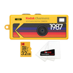 Kodak Charmera Key Chain Digital Camera with 32GB Memory Card and Screen Protector Bundle
