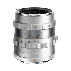 Thypoch Simera 28mm f/1.4 Prime Lens with Click/declick Aperture Control (FUJIFILM X Mount, Silver)