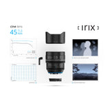 Irix Cine 45mm T1.5 Full Frame Cinema Lens (L Mount, Feet)