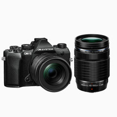 OM SYSTEM OM-5 Mark II Camera with 12-45mm f/4 Lens (Black) & 40-150mm f/4 Lens