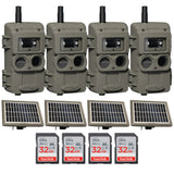 Cuddeback Cuddelink Zoom IR Camera (4-Pack) Bundle with Accessories