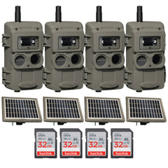 Cuddeback Cuddelink Zoom IR Camera (4-Pack) Bundle with Accessories