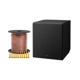 Sony SA-CS9M2 10-inch Powered Active Subwoofer Bundle with 100ft Speaker Wire and Banana Plugs