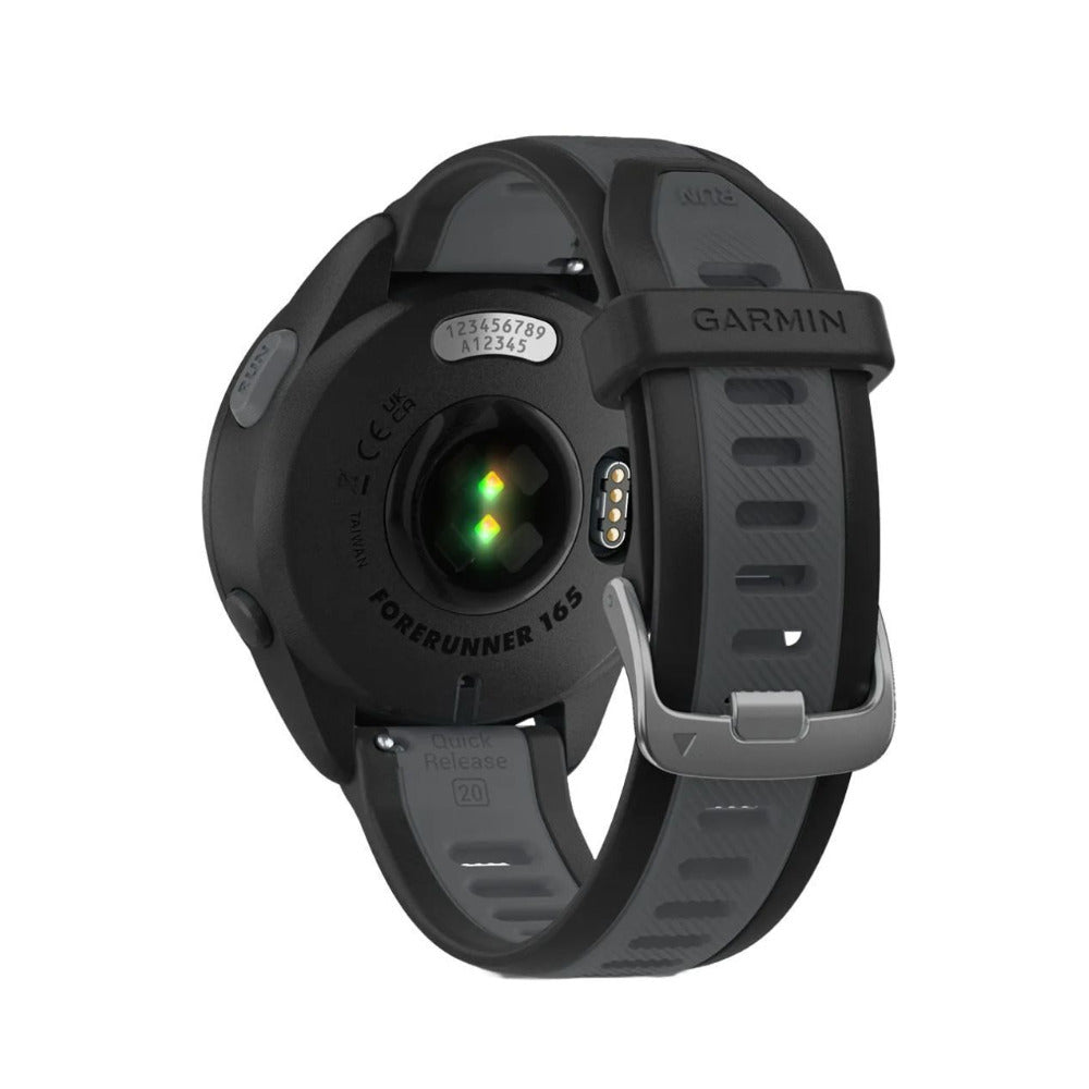 Garmin Forerunner 165 GPS Running Smartwatch (Black/Slate Gray) Bundle with T710 Earbuds